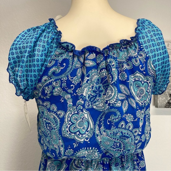 Speechless | Blue Sun Dress size 16 paisley print - Picture 5 of 13